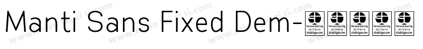 Manti Sans Fixed Dem字体转换